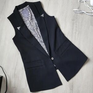 Guess | Sleeveless Black Blazer-Vest | Size Medium